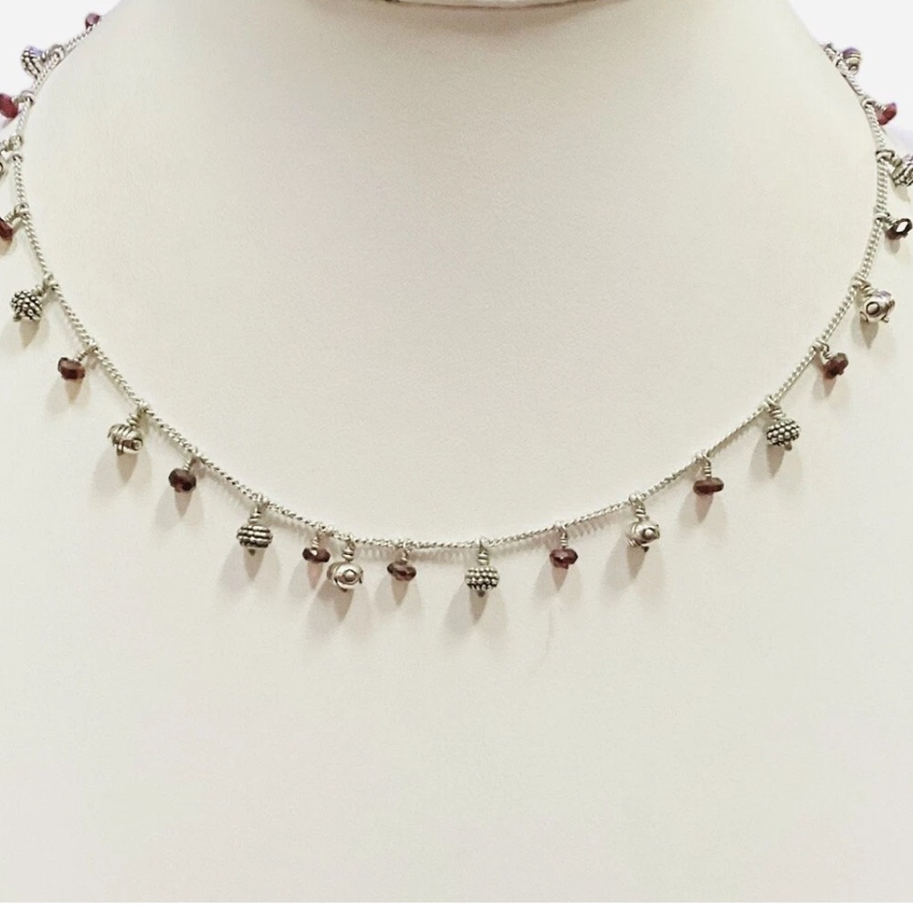 Brighton Garnet Drop Charm Necklace